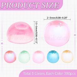 5 Bags 5 Colors Glass Cabochon&nbsp;MRMJ-PH0002-83