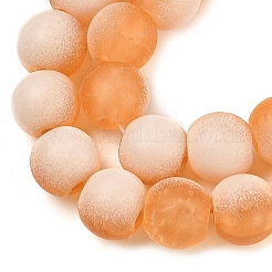 Frosted Crackle Glass Beads Strands&nbsp;GLAA-U001-6mm-M10