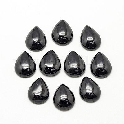 Natural Black Stone Cabochons&nbsp;G-R417-13x18-46-1