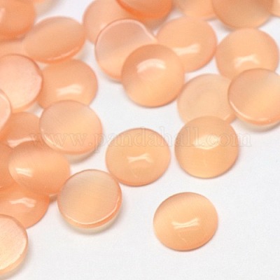 キャッツアイカボション  半円  ビスク  6x2mm&nbsp;CE-J002-6mm-13-1