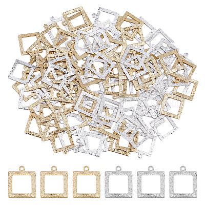 100Pcs 2 Colors Brass Pendants&nbsp;KK-DC0003-09-1