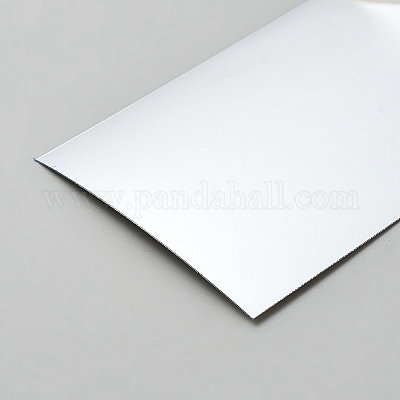 PCプラスチックレンズ  長方形  銀  160x83x0.3mm&nbsp;DIY-WH0816-201-1