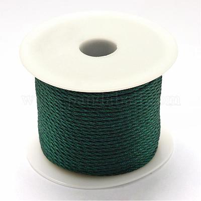 編み込みナイロン糸  ティール  2mm  約54.68ヤード（50m）/ロール&nbsp;NWIR-R026-2.0mm-257-1
