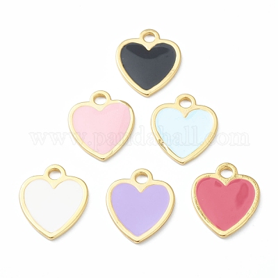 Brass Enamel Pendants&nbsp;KK-B030-09G-1