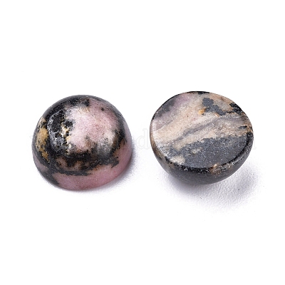 Natural Rhodonite Cabochons&nbsp;G-P393-R68-10MM-1