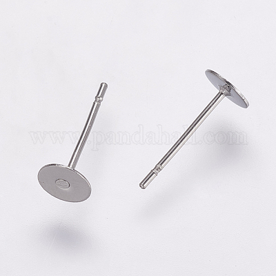 Non-Tarnish 304 Stainless Steel Stud Earring Settings&nbsp;X-STAS-K146-009-5mm-1