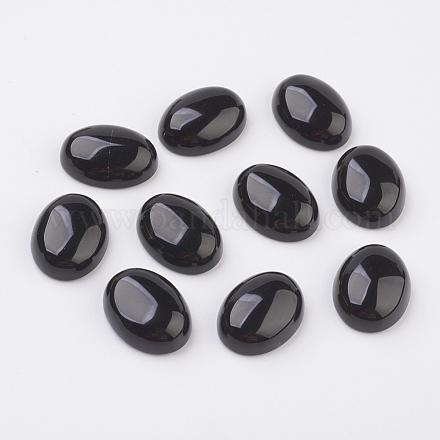 Natural Obsidian Flat Back Cabochons&nbsp;G-G741-22x30mm-20-1