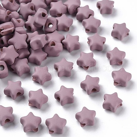 Spray Painted Acrylic Beads&nbsp;X-MACR-S373-45-O03-1