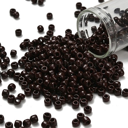 トーホー 6/0ラウンドビーズ 日本製シードビーズ （46d）不透明なディープチョコレートブラウン 4mm 穴：1.5mm 約7570個 ...