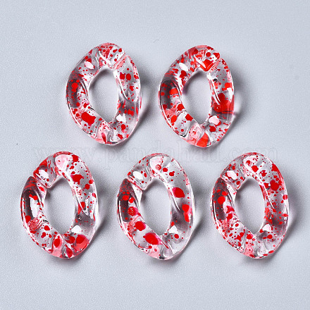 Transparent Spray Paint Acrylic Linking Rings X-TACR-Q276-001D-1