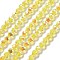 Electroplate Glass Beads Strands, Faceted, Bicone, Yellow, 5.5~6x5mm, Hole: 1.2mm, about 78~79pcs/strand, 15.35~15.55''(39~39.5cm)