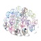 UV Plating Transparent Acrylic Beads, Iridescent, Faceted, Round, Mixed Color, 16mm, Hole: 3mm