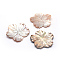 Undyed Shell Pendants, Flower, 37~38x1~2mm, Hole: 1.5mm