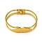 Brass Bangle Making, Blank Bangle Base, Rack Plating, Oval, Golden, 1-7/8 inchx2-3/8 inch(47x60mm), Tray: 15x40mm