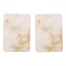 Paper Earring Display Cards, Rectangle with Marble Pattern, Orange, 7.2x5.1x0.04cm, 100pcs/bag