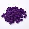 Polyester Weave Beads, Round, Blue Violet, 6x5mm, Hole: 4mm, about 200pcs/bag