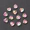 Transparent Glass Beads, Faceted, Heart, Clear AB, 10x10x7mm, Hole: 1~1.2mm