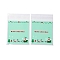 Christmas Theme Plastic Bakeware Bag, with Self-adhesive, for Chocolate, Candy, Cookies, Square, Pale Turquoise, 130x100x0.2mm, about 100pcs/bag