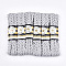 Polypropylene Fiber Ribbons, Wave Shape, Light Grey, 7~8mm, 15yard/bundle, 6bundles/bag