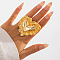 Alloy Finger Rings, Golden, Heart, 17mm