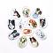 Puppy Photo Flatback Glass Cabochons, for DIY Projects, Dog Pattern, Oval, Mixed Color, 25x18x5.5mm