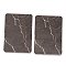 Paper Earring Display Cards, Rectangle with Marble Pattern, Coconut Brown, 7.2x5.1x0.04cm, 100pcs/bag