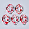 Transparent Spray Paint Acrylic Linking Rings, Quick Link Connectors, for Curb Chains Making, Twist, Red, 29.5x20x6mm, Inner Diameter: 8x16mm