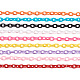 ABSプラスチックアズキチェーン  オーバル  ミックスカラー  15~15-3/8インチ（38~39cm）  5.5~6mm  9色  1連/色  1連売り/箱&nbsp;KY-BT0001-001-2