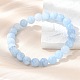 Natural & Dyed White Jade Bead Stretch Bracelets&nbsp;BJEW-K212-B-018-1