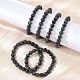 Natural Larvikite Beads Stretch Bracelets&nbsp;BJEW-F380-01-B14-4