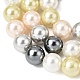 Baking Paint Pearlized Glass Pearl Round Bead Strands&nbsp;PEAR-H019-02D-16-3