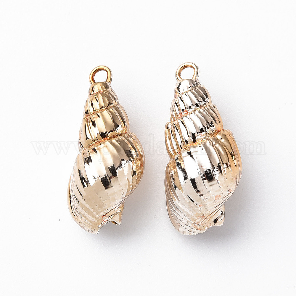 Wholesale Electroplate Spiral Shell Pendants - Pandahall.com