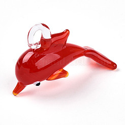 Handmade Silver Foil Lampwork Pendants&nbsp;LAMP-T023-15