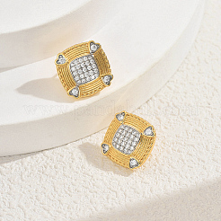 Brass Square Stud Earrings&nbsp;DM5598