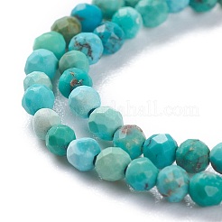 Natural HuBei Turquoise Beads Strands&nbsp;G-A026-A10-2mm