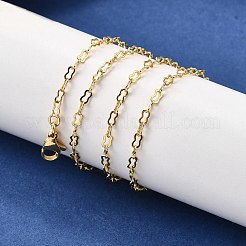 Brass Peanut Link Chain Necklaces&nbsp;NJEW-M108-37G