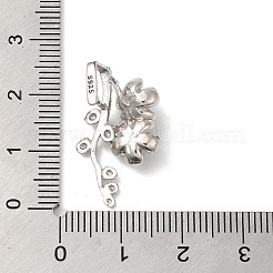 Rhodium Plated 925 Sterling Silver Ice Pick Pinch Bails&nbsp;STER-NH0001-17P