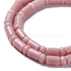 天然石ピンクオパールビーズ連売り  コラム  8~10x6~7mm  穴：1~1.2mm  約59~65個/連  15.24~15.87インチ（38.7~40.3cm）&nbsp;G-L585-B02-01