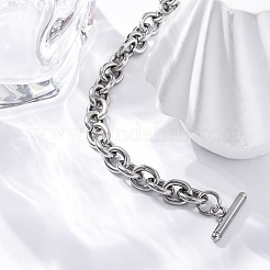 Tarnish Resistant 304 Stainless Steel Cable Chain Bracelets&nbsp;BJEW-G618-04P