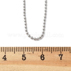 Non-Tarnish 304 Stainless Steel Ball Chain Necklaces&nbsp;NJEW-F249-02P