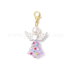 Christmas Tree Angel Glass Pendant Decorations&nbsp;HJEW-JM04346