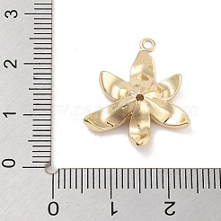 Brass Pave Clear Cubic Zirconia Pendants&nbsp;KK-Z061-13G-01