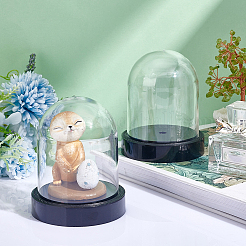 2Pcs Plastic Display Bases with 2Pcs Glass Dome Covers&nbsp;AJEW-PH0004-31
