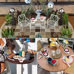 20Pcs 2 Colors Resin Miniature Ornaments&nbsp;RESI-TA0005-05