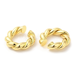 Rack Plating Brass Twist Rope Cuff Earrings for Women&nbsp;EJEW-D059-09G