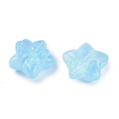 Transparent Spray Paint Glass Beads&nbsp;GLAA-H035-02G