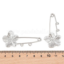 Peach Blossom 304 Stainless Steel Safety Pins Brooch Findings&nbsp;SA-CBA098D-14B-P02