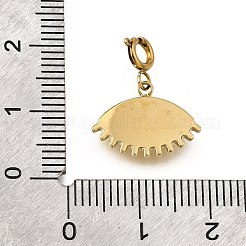 目 304 ステンレス ラインストーン ペンダント デコレーション  スプリングリングの留め金と  イオンプレーティング（ip）  18KGP本金メッキ  クリスタル  18mm  ペンダント：11.5x15.5x2.5mm&nbsp;STAS-H202-13G-01