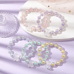 Luminous Acrylic Bear Beaded Stretch Bracelet for Women&nbsp;BJEW-JB09775