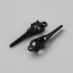 ペスト医師のチベット風ペンダント  パンクスタイルのチャーム  ブラック  36x10.5x5.5mm  穴：2mm&nbsp;FIND-WH0152-462EB